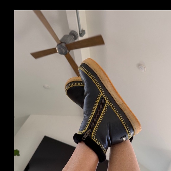 Free People Laidback London NWT Setsu Suede Black Shearling Boot - Picture 4 of 10